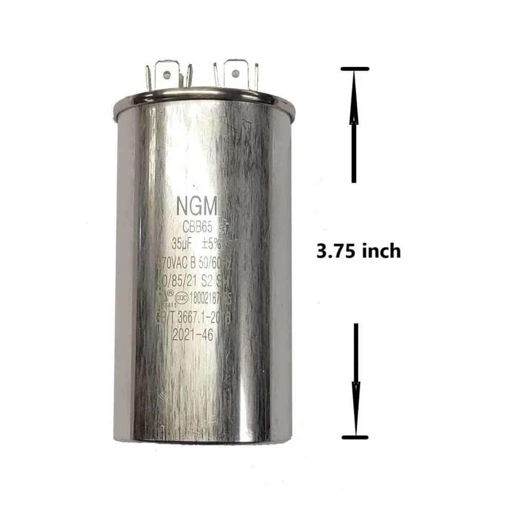 QX6535 35uf Capacitor Motor‎ Run Round 35 uF MFD 370V HVAC 1.75